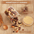 Kit de Frascos Herméticos Modulares para Despensa (Com Etiquetas)
